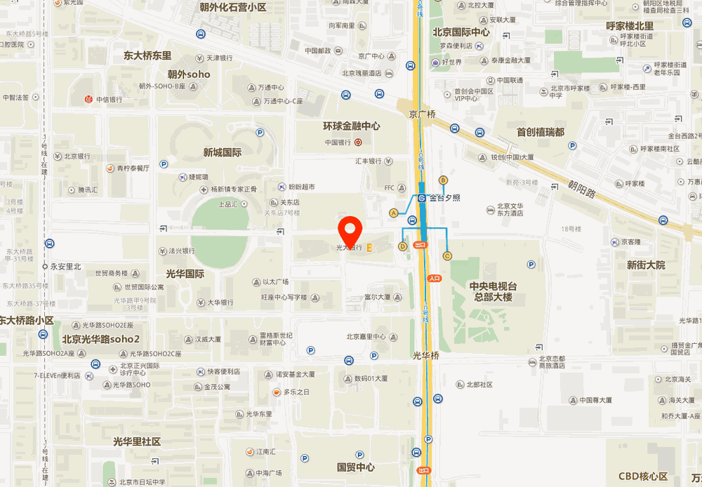 财富中心位置地图